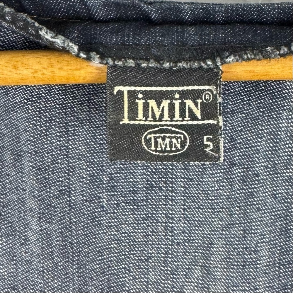 Late 90s Boho Denim Maxi Dress – TIMIN – Made in Turkey – Size 5 (Small) - Picture 3 of 6